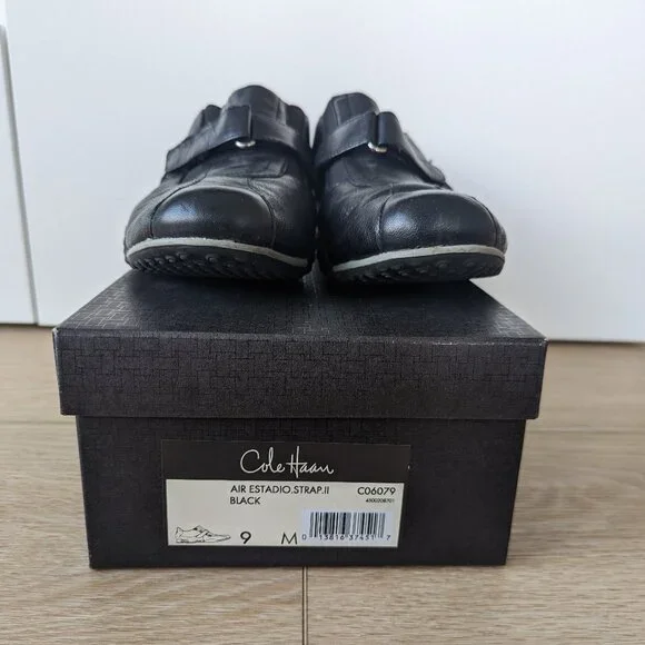 Cole Haan Air Estadio Strap II Leather Shoes – Black, Men's 9 - Picture 9 of 14